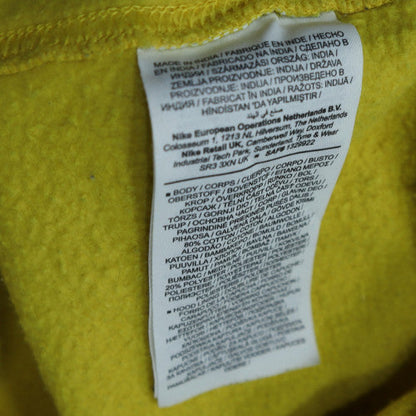 Mens UK Size S Nike Yellow Pullover Hoodie