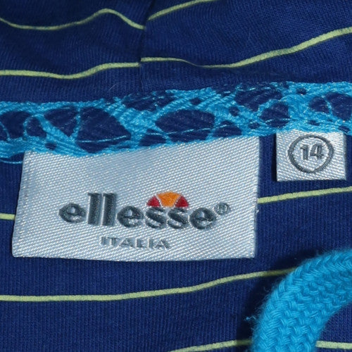 Womens UK Size 14 ellesse Blue Pullover Hoodie