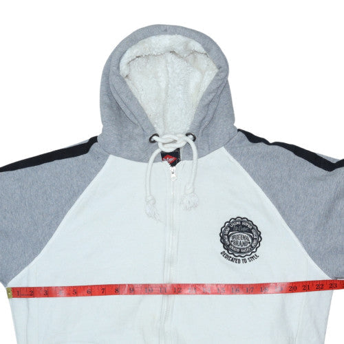 Mens UK Size M Lee Cooper Grey Full Zip Hoodie