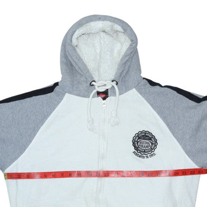 Mens UK Size M Lee Cooper Grey Full Zip Hoodie