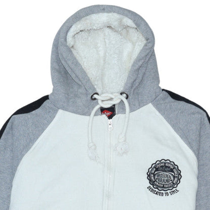Mens UK Size M Lee Cooper Grey Full Zip Hoodie