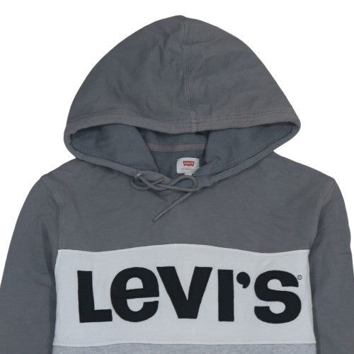 Mens UK Size M Levi's Grey Pullover Hoodie
