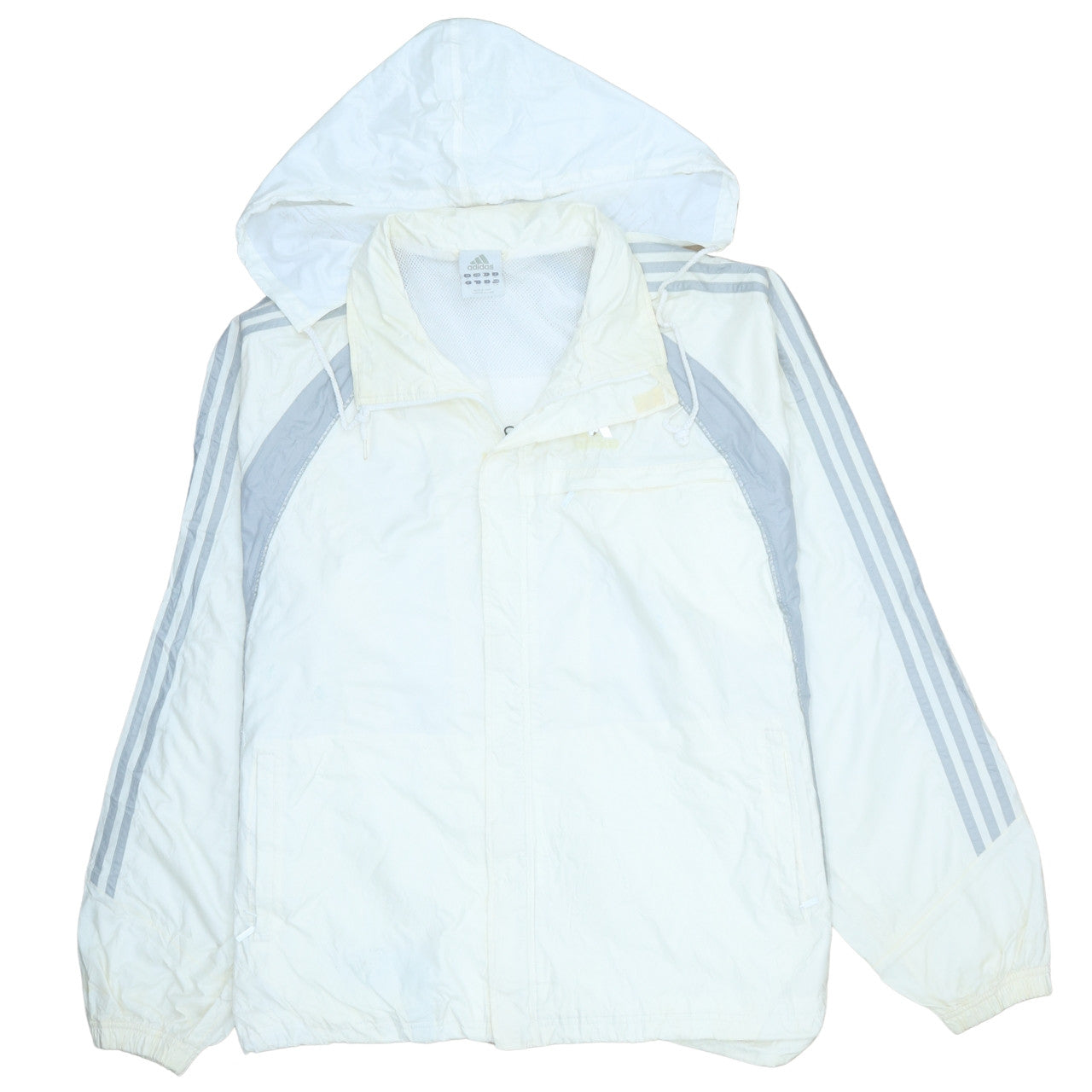 Mens UK Size XL adidas White Windbreaker Coat
