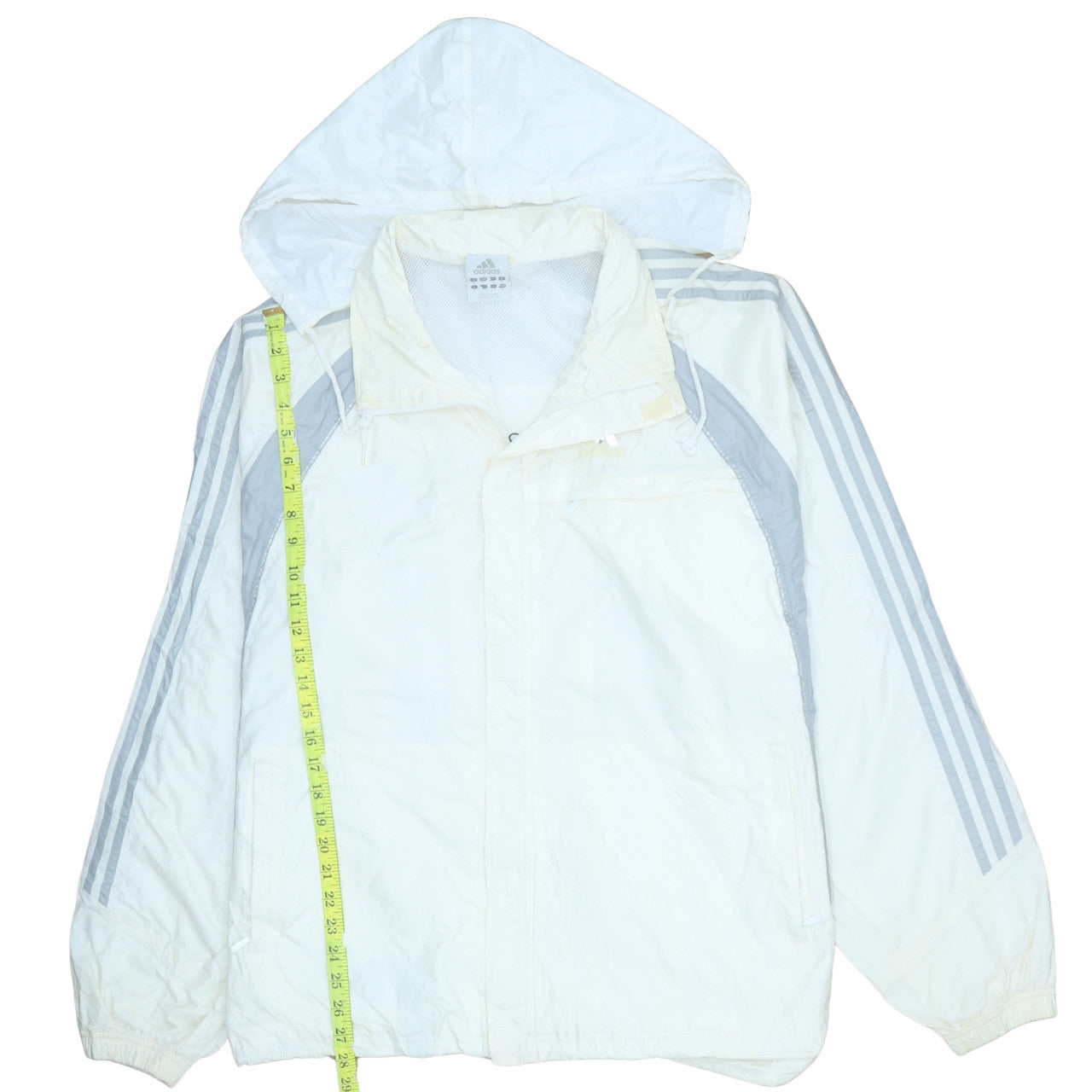 Mens UK Size XL adidas White Windbreaker Coat