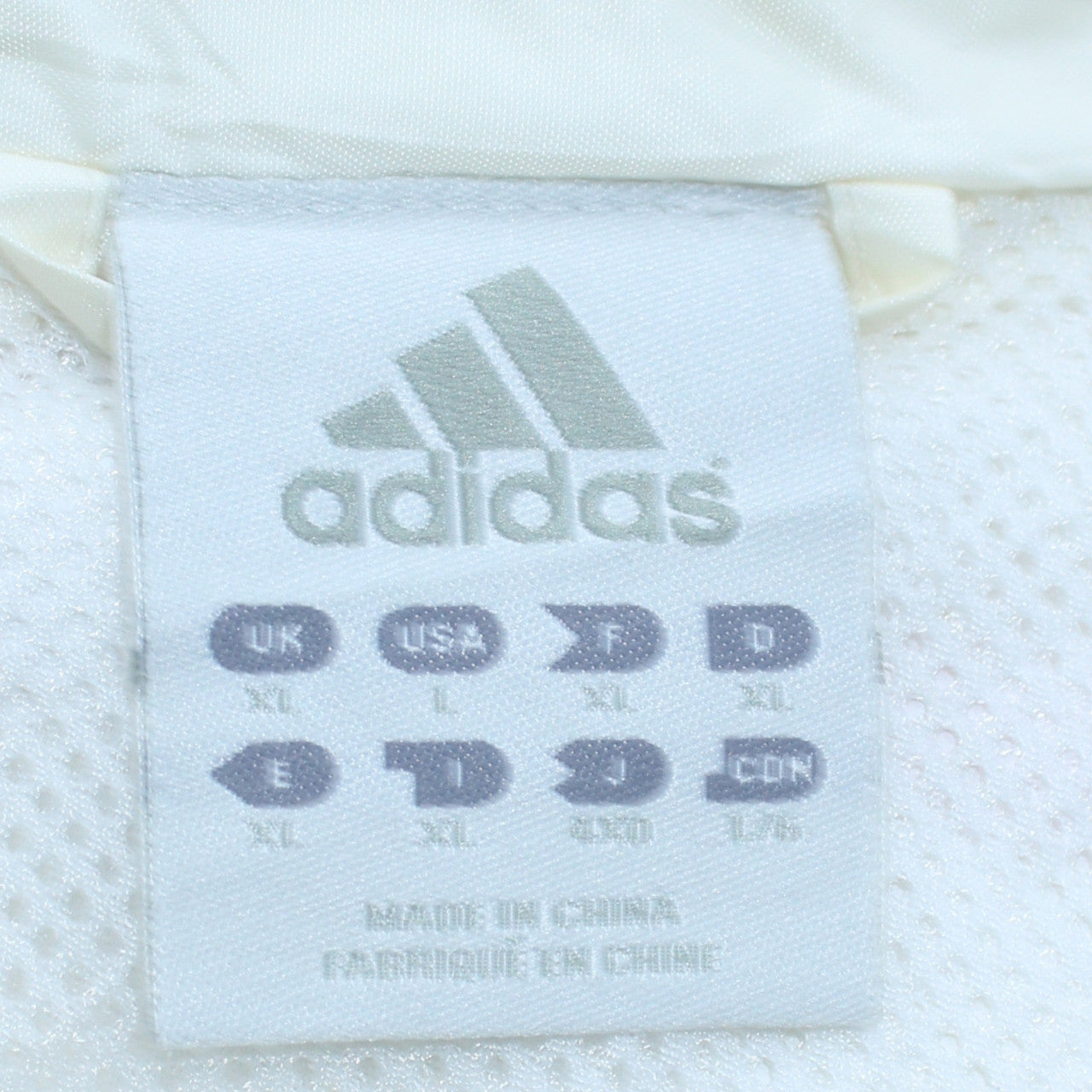 Mens UK Size XL adidas White Windbreaker Coat