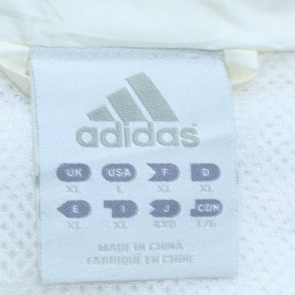 Mens UK Size XL adidas White Windbreaker Coat