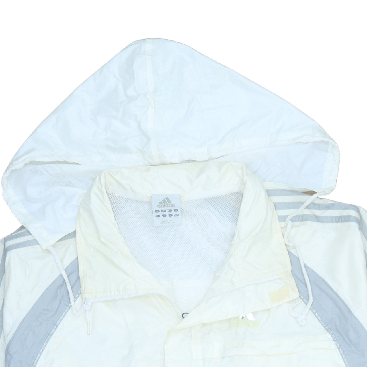 Mens UK Size XL adidas White Windbreaker Coat