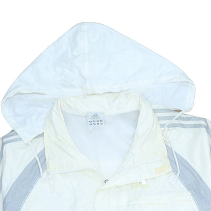 Mens UK Size XL adidas White Windbreaker Coat