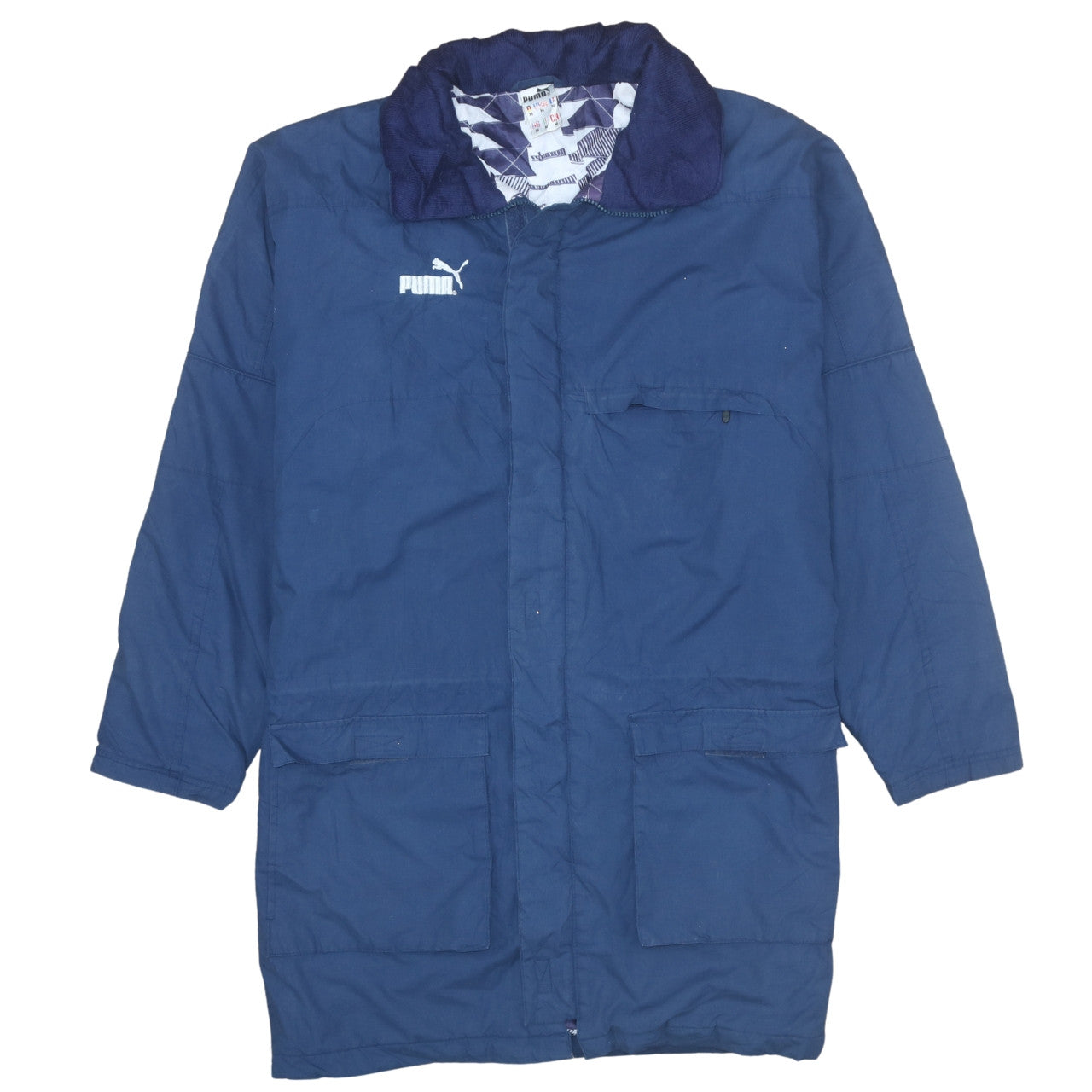 Mens UK Size M PUMA Blue Parka Coat