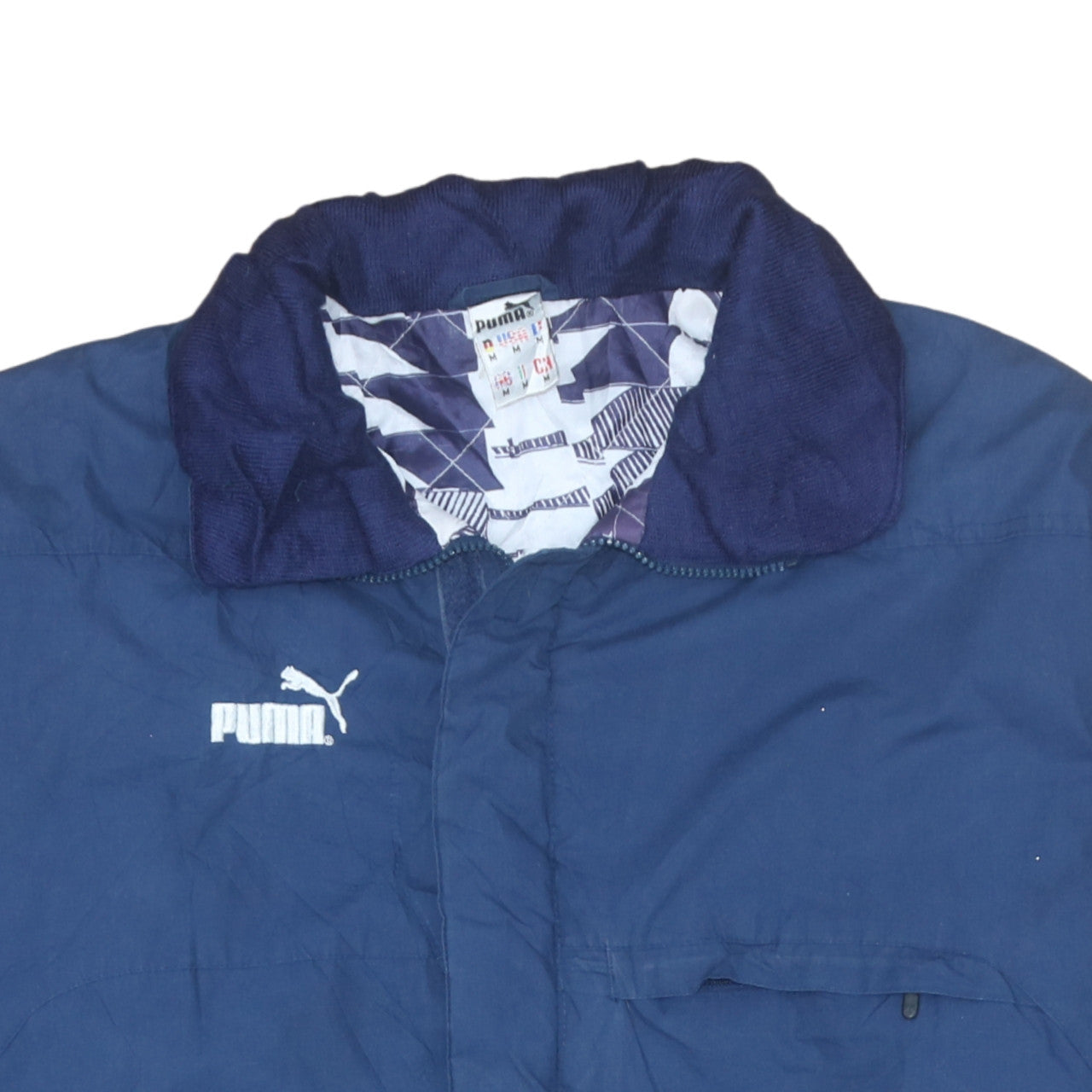 Mens UK Size M PUMA Blue Parka Coat