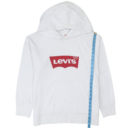 Mens UK Size M Levi's White Pullover Hoodie