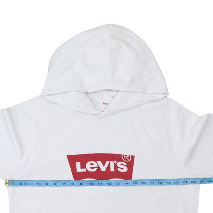 Mens UK Size M Levi's White Pullover Hoodie