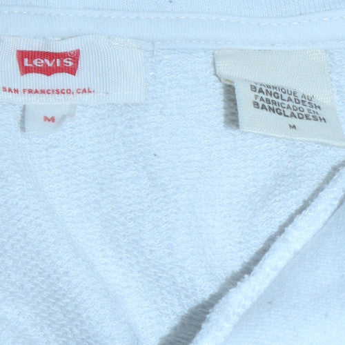 Mens UK Size M Levi's White Pullover Hoodie