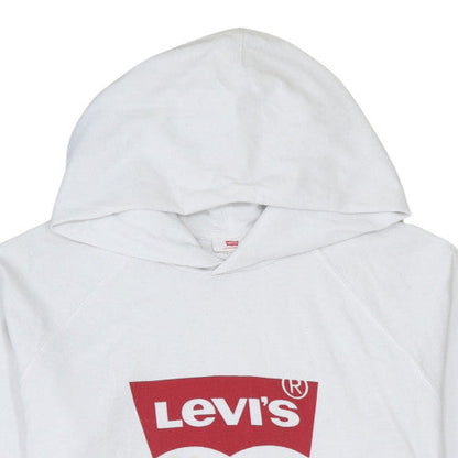 Mens UK Size M Levi's White Pullover Hoodie