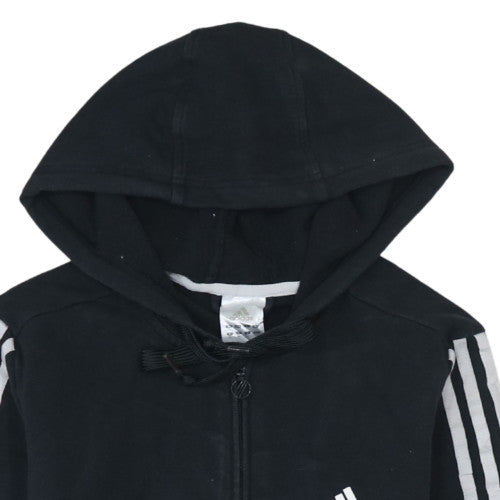 Womens UK Size 12 adidas Black Full Zip Hoodie
