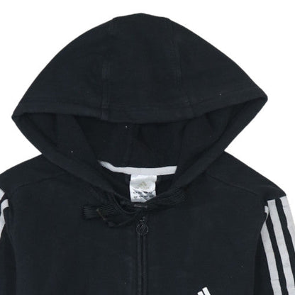 Womens UK Size 12 adidas Black Full Zip Hoodie