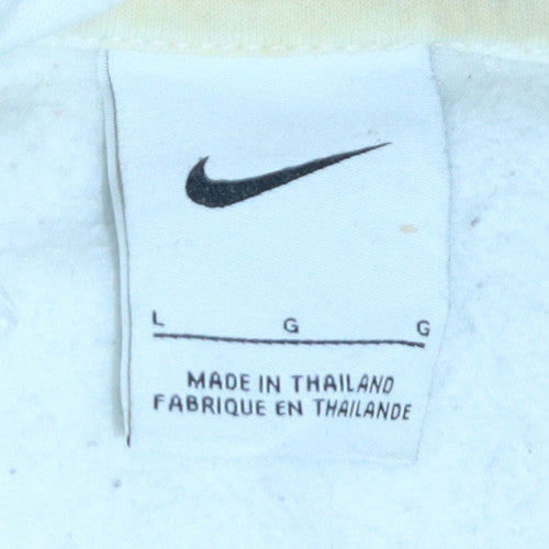 Mens UK Size L Nike White Pullover Hoodie