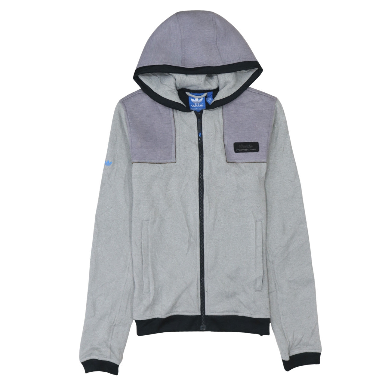 Mens UK Size XS adidas Grey Full Zip Hoodie