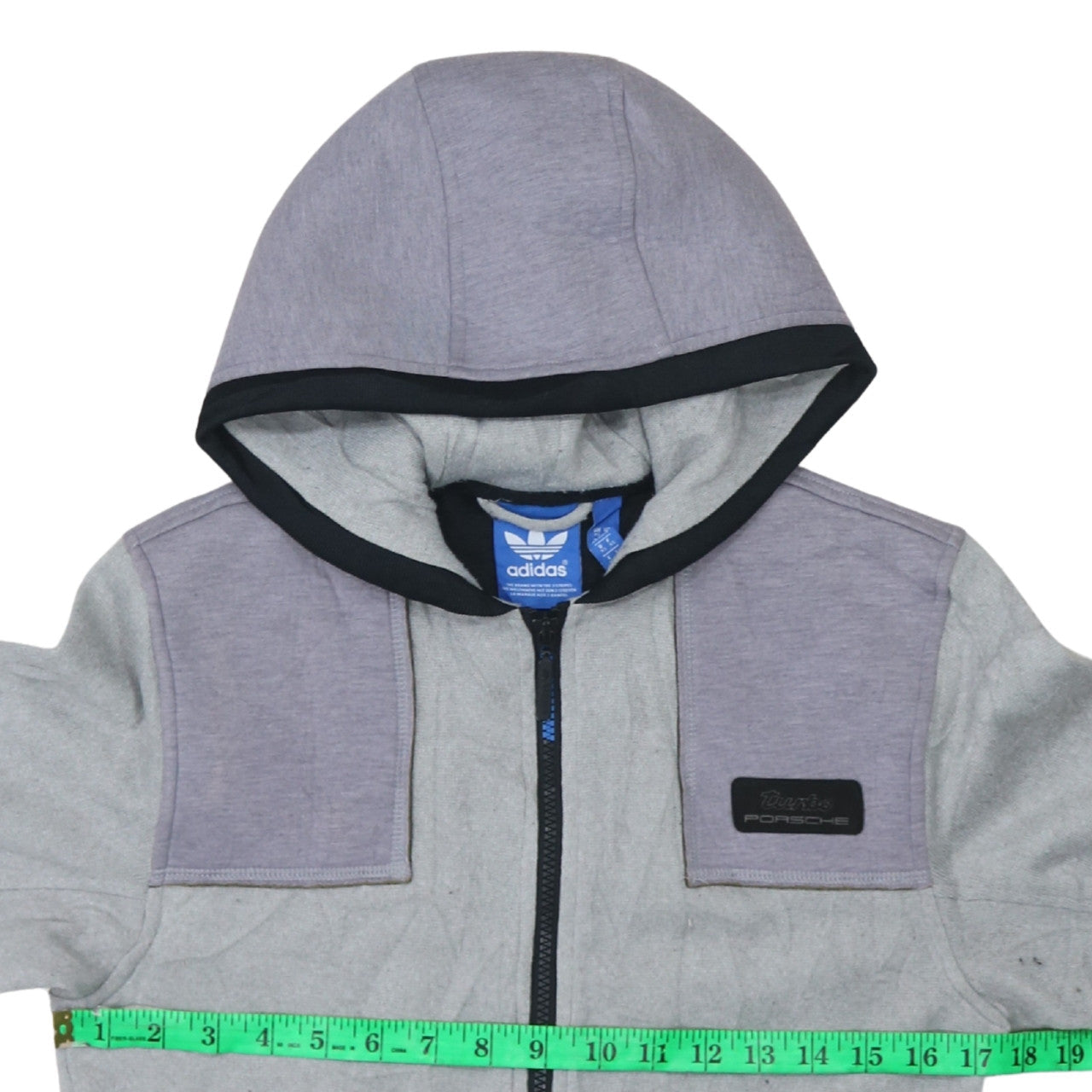 Mens UK Size XS adidas Grey Full Zip Hoodie