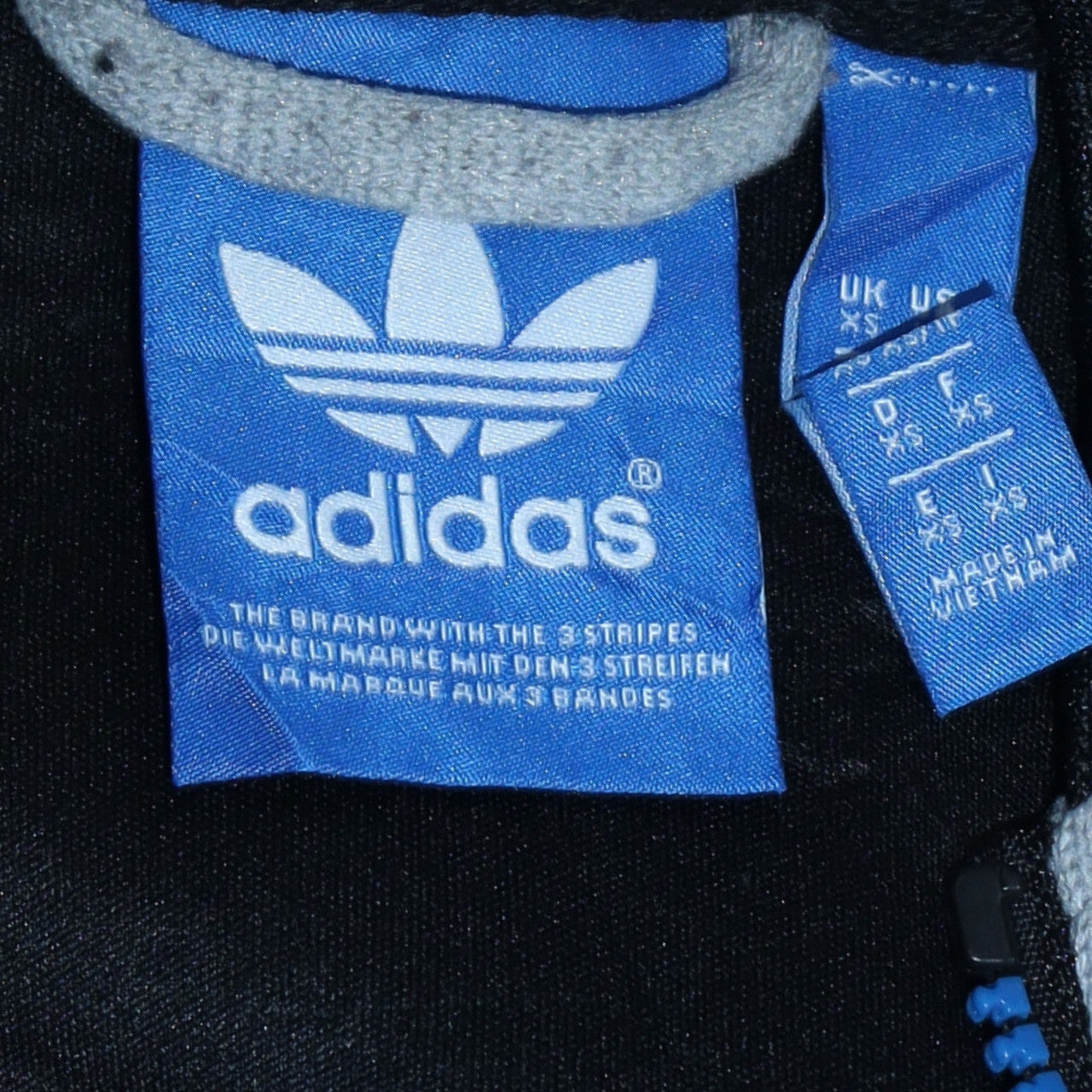 Mens UK Size XS adidas Grey Full Zip Hoodie