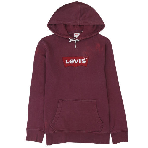 Mens UK Size L Levi's Red Pullover Hoodie