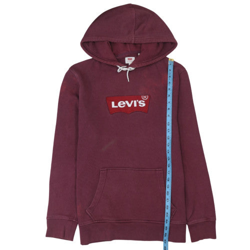 Mens UK Size L Levi's Red Pullover Hoodie
