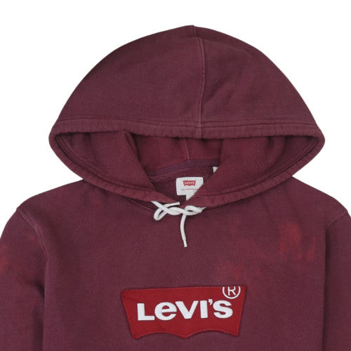 Mens UK Size L Levi's Red Pullover Hoodie