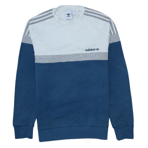 Mens UK Size S adidas Blue Pullover Sweatshirt