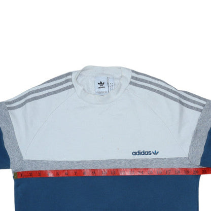 Mens UK Size S adidas Blue Pullover Sweatshirt