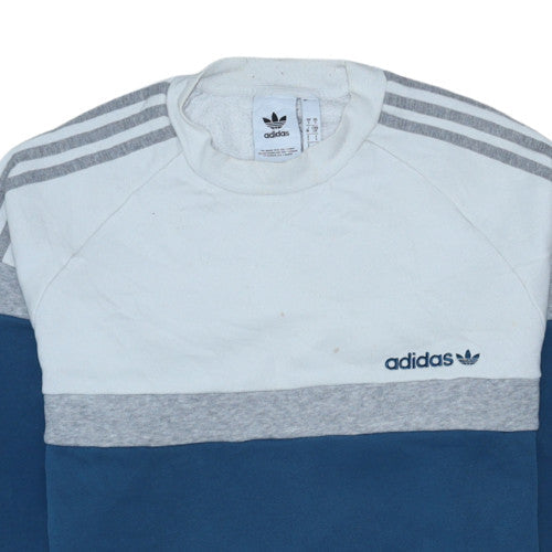 Mens UK Size S adidas Blue Pullover Sweatshirt