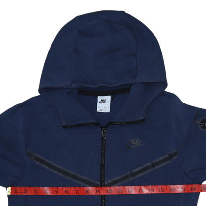 Mens UK Size XS Nike Blue Full Zip Hoodie