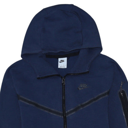 Mens UK Size XS Nike Blue Full Zip Hoodie