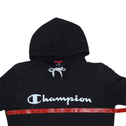 Mens UK Size XS Champion Black Pullover Hoodie