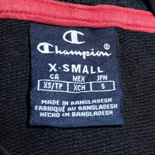 Mens UK Size XS Champion Black Pullover Hoodie