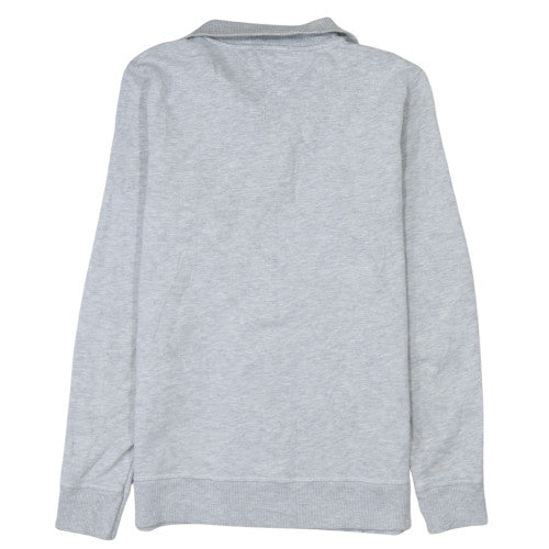Mens UK Size M Tommy Jeans Grey Henley Sweatshirt