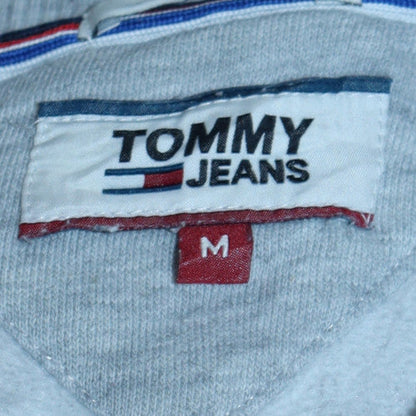 Mens UK Size M Tommy Jeans Grey Henley Sweatshirt