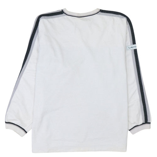 Mens UK Size M Lacoste White Pullover Sweatshirt