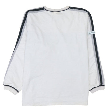 Mens UK Size M Lacoste White Pullover Sweatshirt