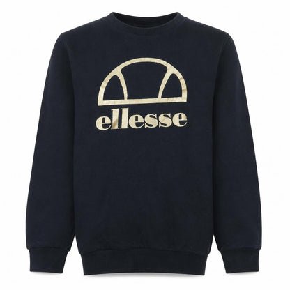 Ellesse Girls Black Pullover Sweatshirt 12-13 Years Logo Fleece