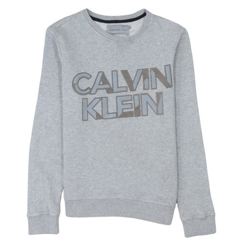 Mens UK Size S Calvin Klein Grey Pullover Sweatshirt