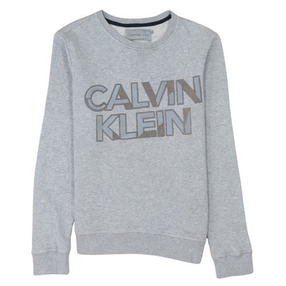 Mens UK Size S Calvin Klein Grey Pullover Sweatshirt