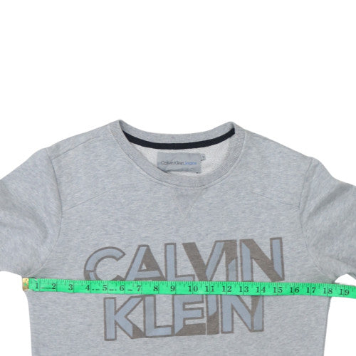 Mens UK Size S Calvin Klein Grey Pullover Sweatshirt