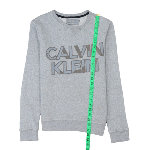 Mens UK Size S Calvin Klein Grey Pullover Sweatshirt