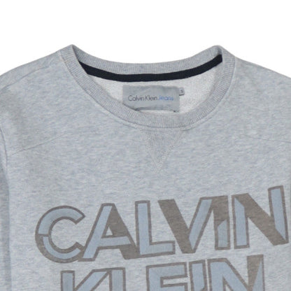 Mens UK Size S Calvin Klein Grey Pullover Sweatshirt