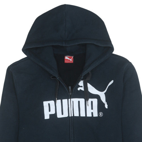 Mens UK Size L PUMA Black Full Zip Hoodie