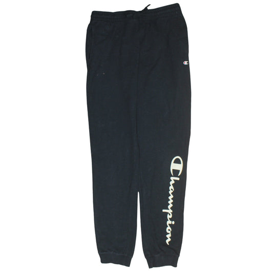 Mens UK Size M Champion Regular Fit Jogger Black Trousers