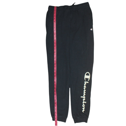 Mens UK Size M Champion Regular Fit Jogger Black Trousers