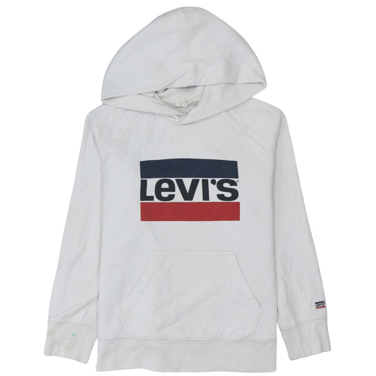 Mens UK Size S Levi's White Pullover Hoodie