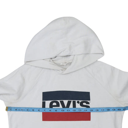 Mens UK Size S Levi's White Pullover Hoodie