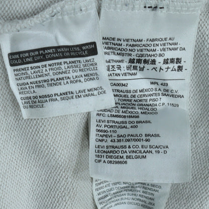 Mens UK Size S Levi's White Pullover Hoodie
